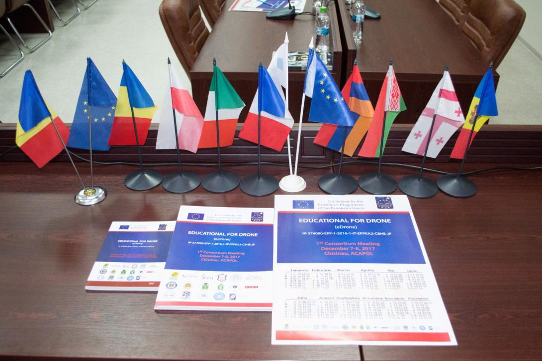 Academia „Ştefan cel Mare” gazda sesiunei de deschidere a 1-st Consortium Meeting din cadrul proiectului „Educational for Drone (eDrone)”