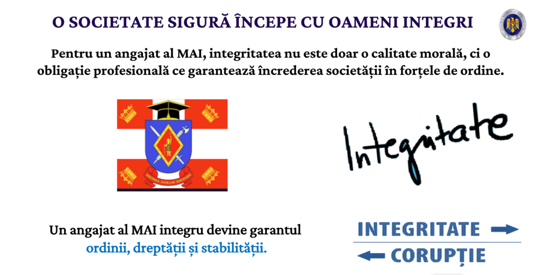 Sesiune informativă privind măsurile de asigurare a integrităţii instituţionale