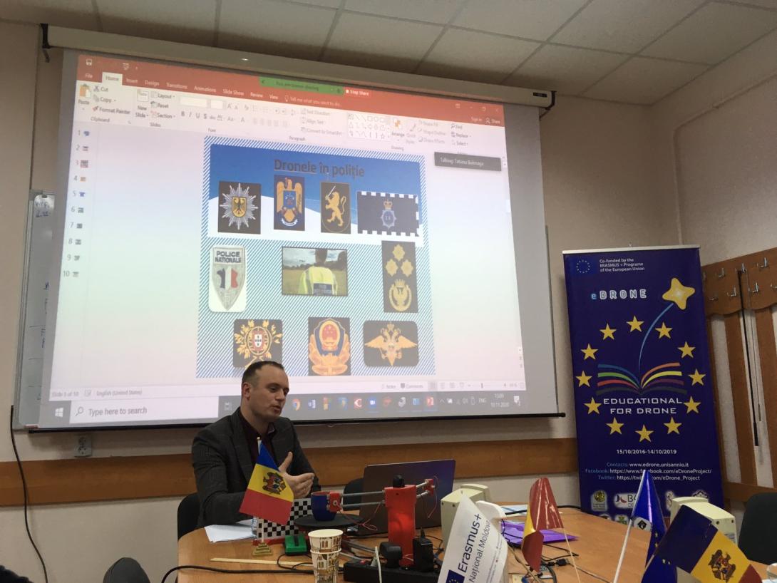 Participarea la Atelierul ştiinţifico-practic în cadrul Proiectului Erasmus+ „Educational for eDrone”
